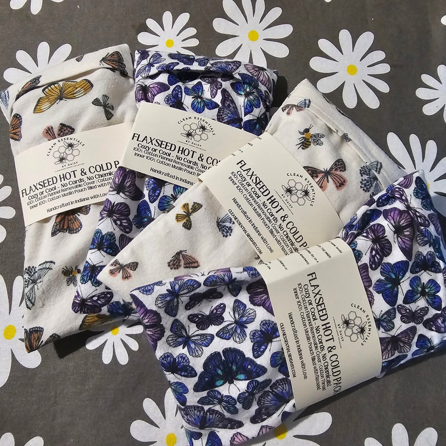 Flaxseed Hot/Cold Packs Cozy or Cool – No Cords, No Chemicals!