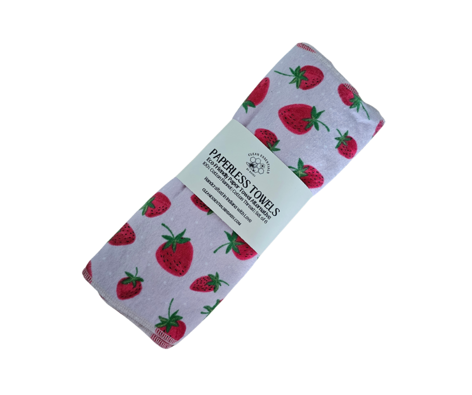 Paperless Towels- Strawberries