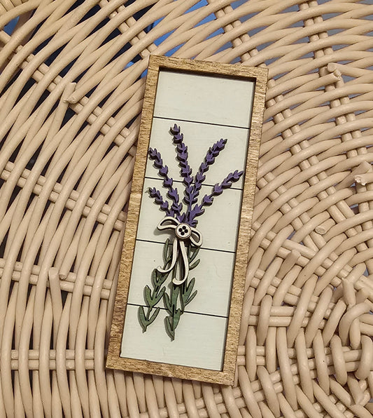 Lavender Handpainted Wooden Magnet