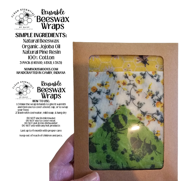Beeswax Wraps Variety Pack Size 1