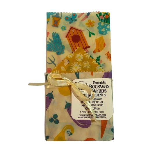 Beeswax Wraps Variety, Pack of 3 Wraps