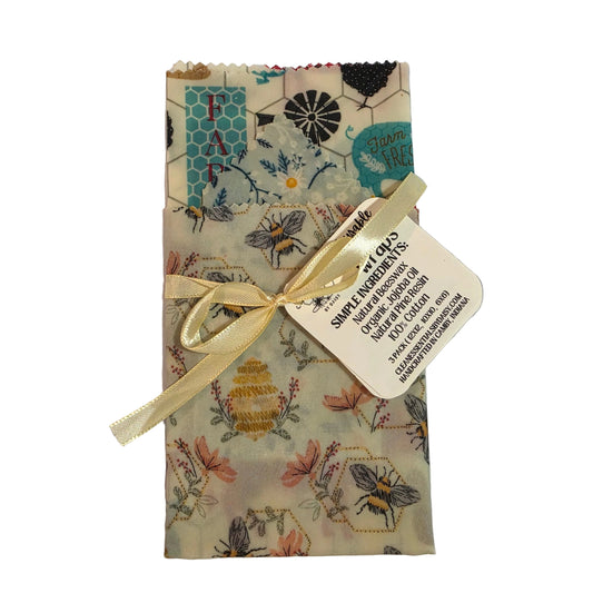 Beeswax Wraps Variety, Pack of 3 Wraps
