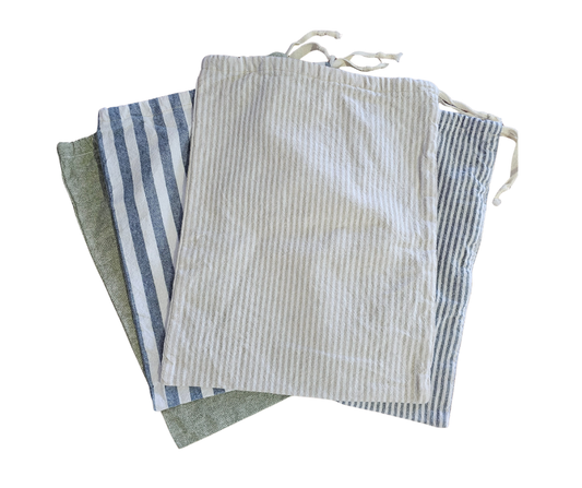 Drawstring Bread Bag - Cotton Linen Blend
