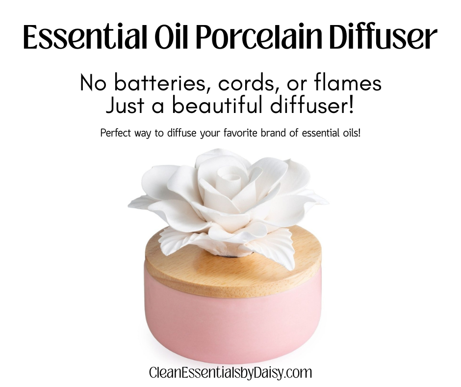 Porcelain Diffuser, Pink Flower
