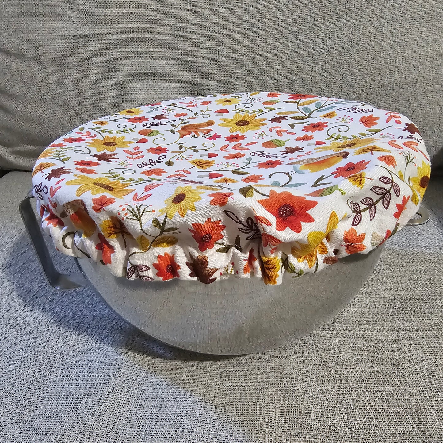 Autumn Sunflowers Cotton Bowl Cover, Kitchen Aid Mixer Bowl Cover