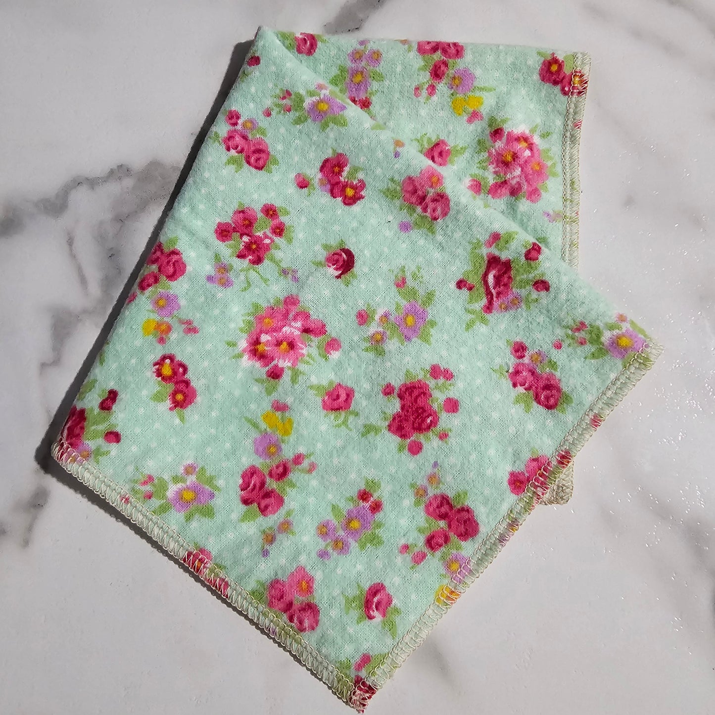 Individual Paperless Towel - Mint Floral Print
