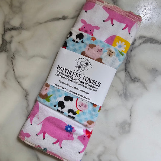 Paperless Towels - Farm & Pig Set - LAST ONE!