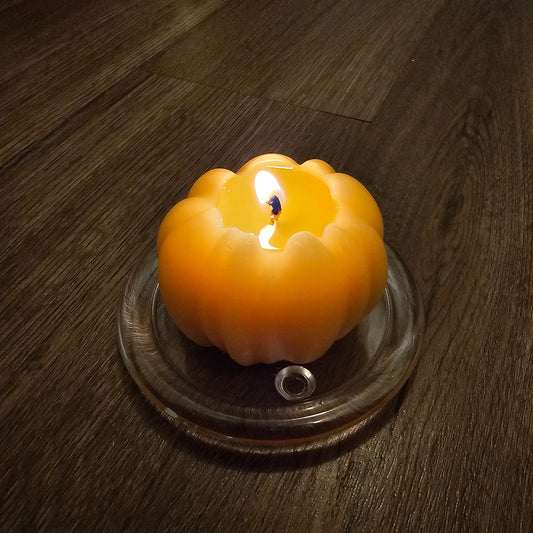 100% Beeswax Pumpkin Candle - Unscented