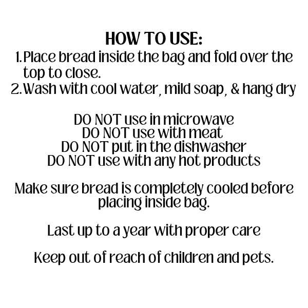Beeswax XL Bread Bag - Pink Crossaints