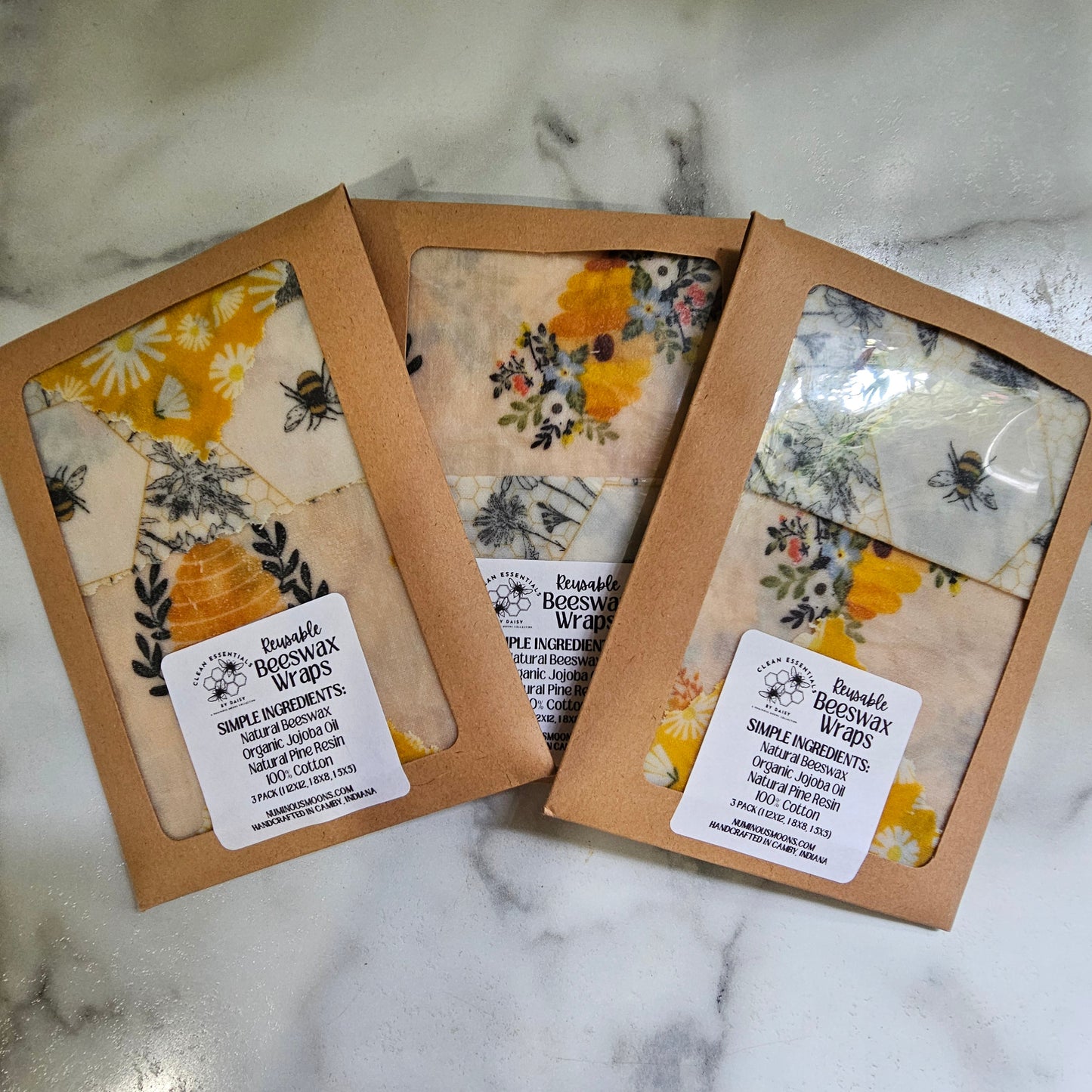 Beeswax Wraps Variety Pack Size 2
