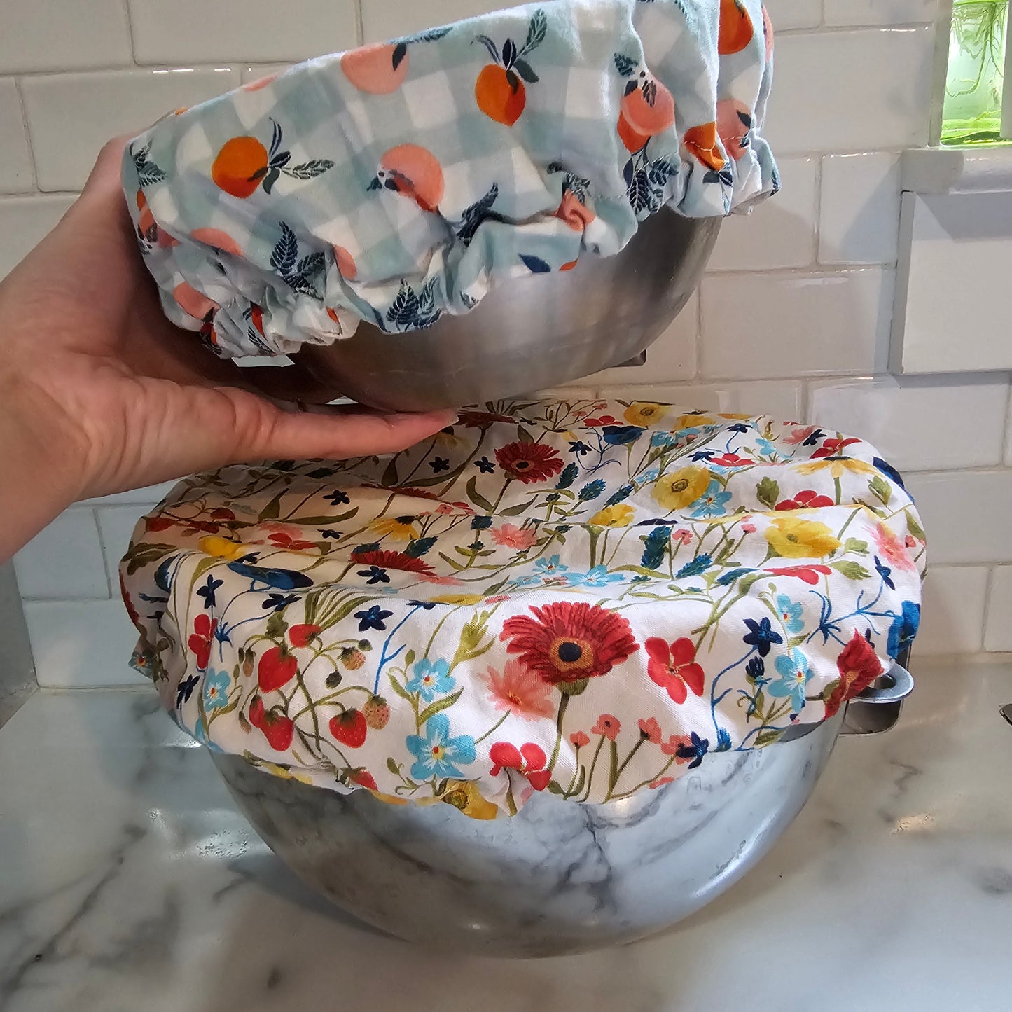 Cotton Bowl Covers, Kitchen Aid Mixer Bowl Cover